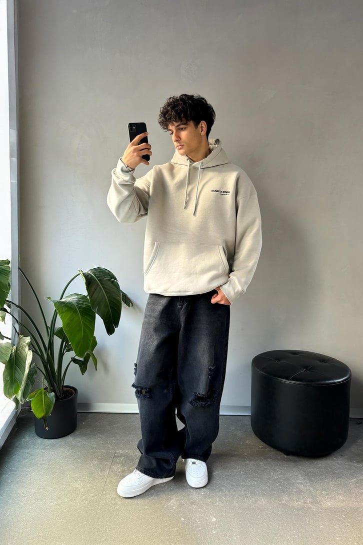 Unltd Core Baskılı Oversize Hoodie