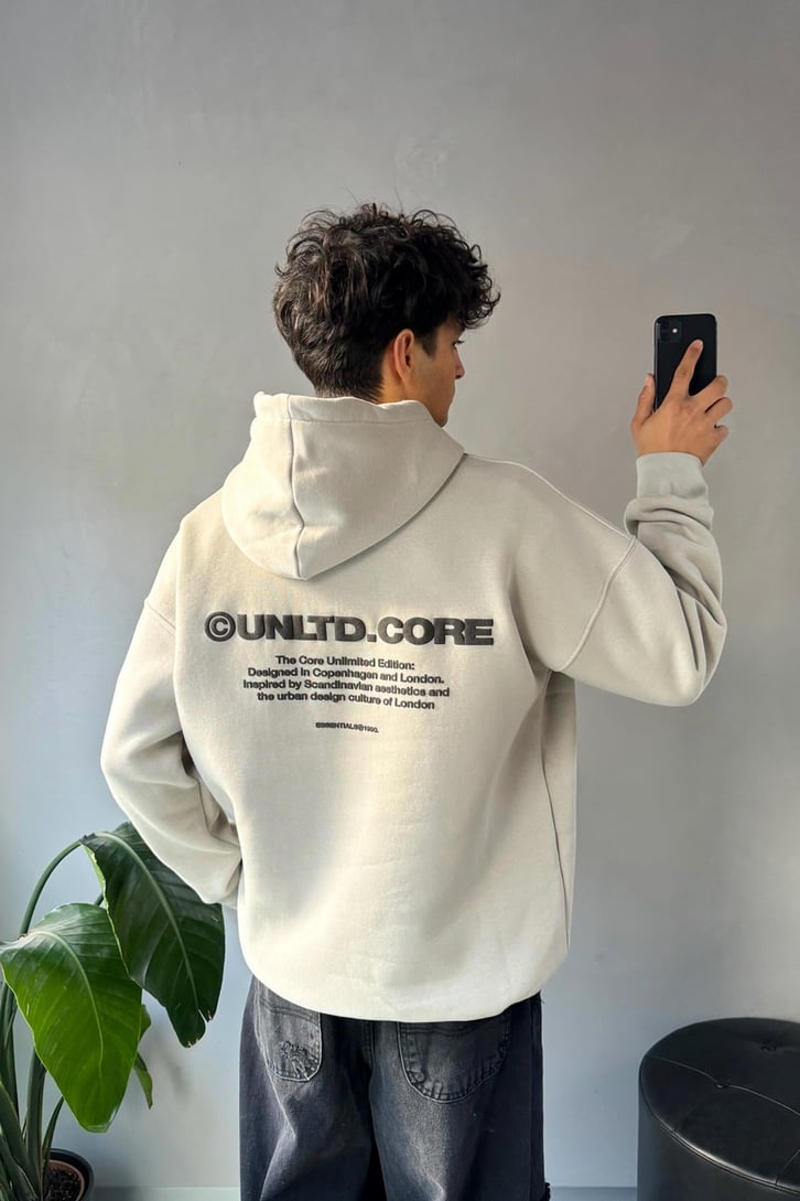 Unltd Core Baskılı Oversize Hoodie