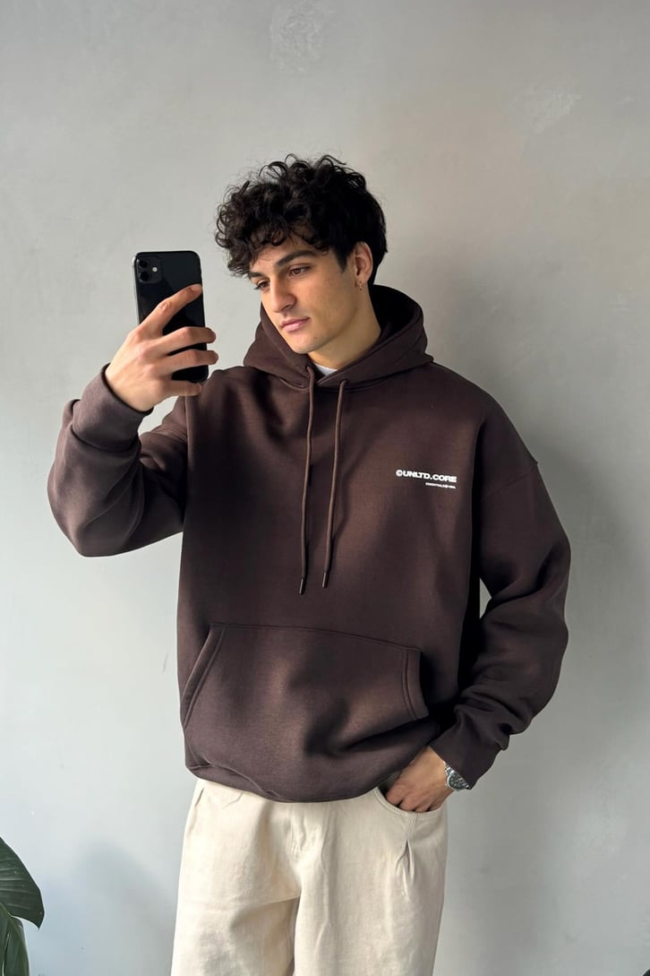 Unltd Core Baskılı Oversize Hoodie
