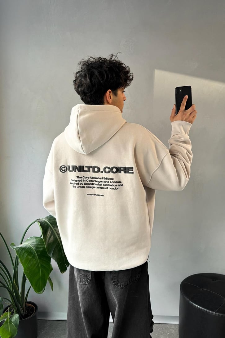 Unltd Core Baskılı Oversize Hoodie