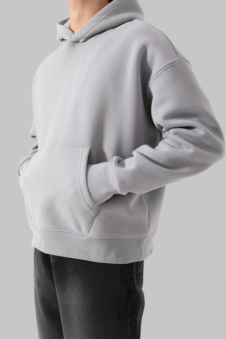 Unyıeldıngness Nakışlı Gri Oversize Hoodie