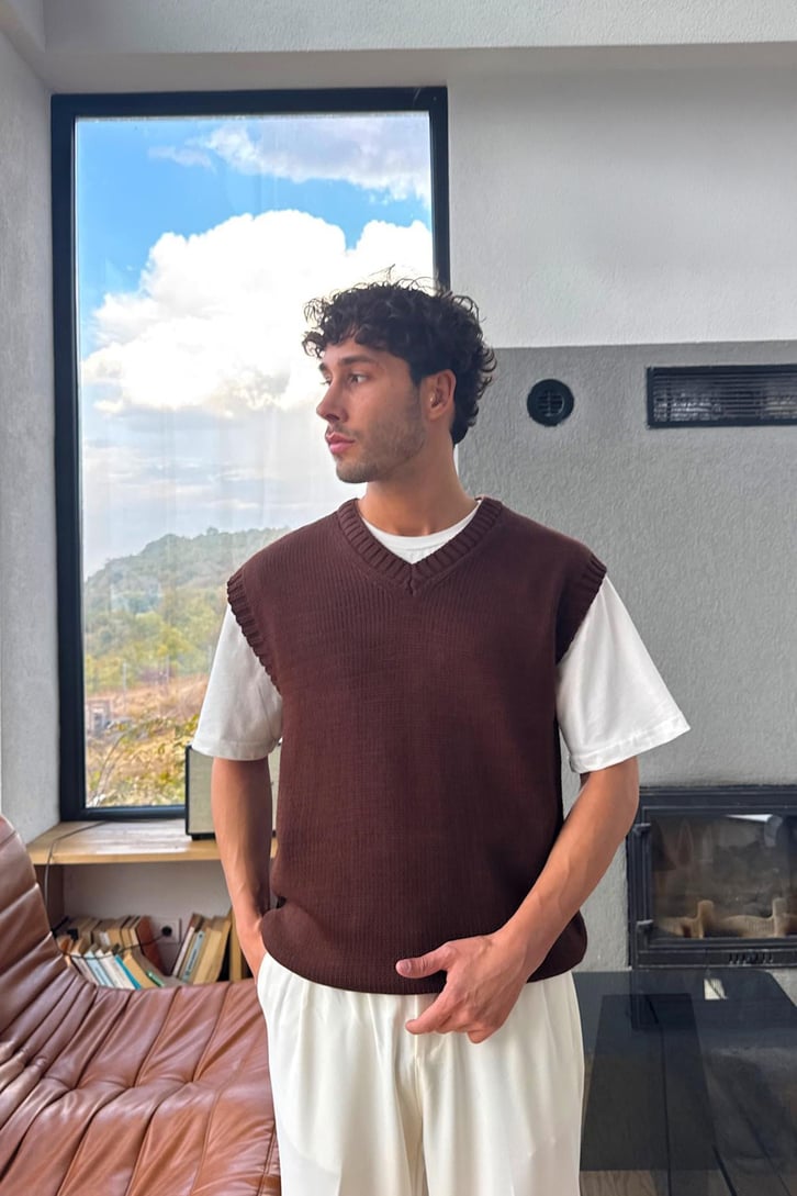 V Yaka Basic Süveter