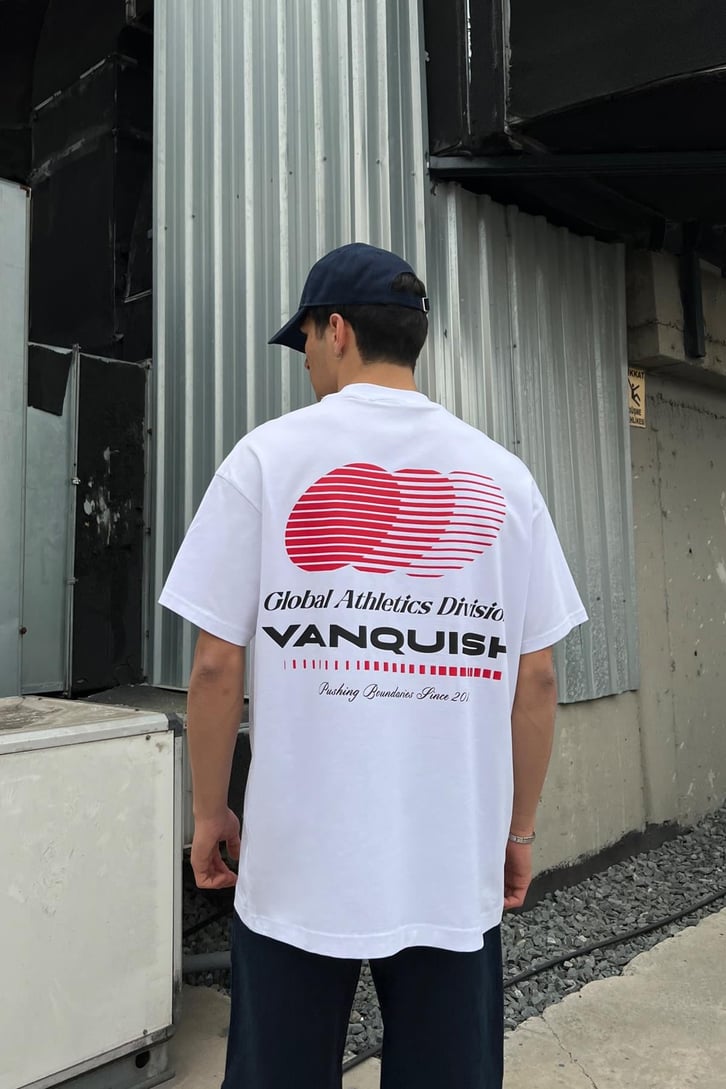 Vanquish Sırt Baskılı Oversize Tişört