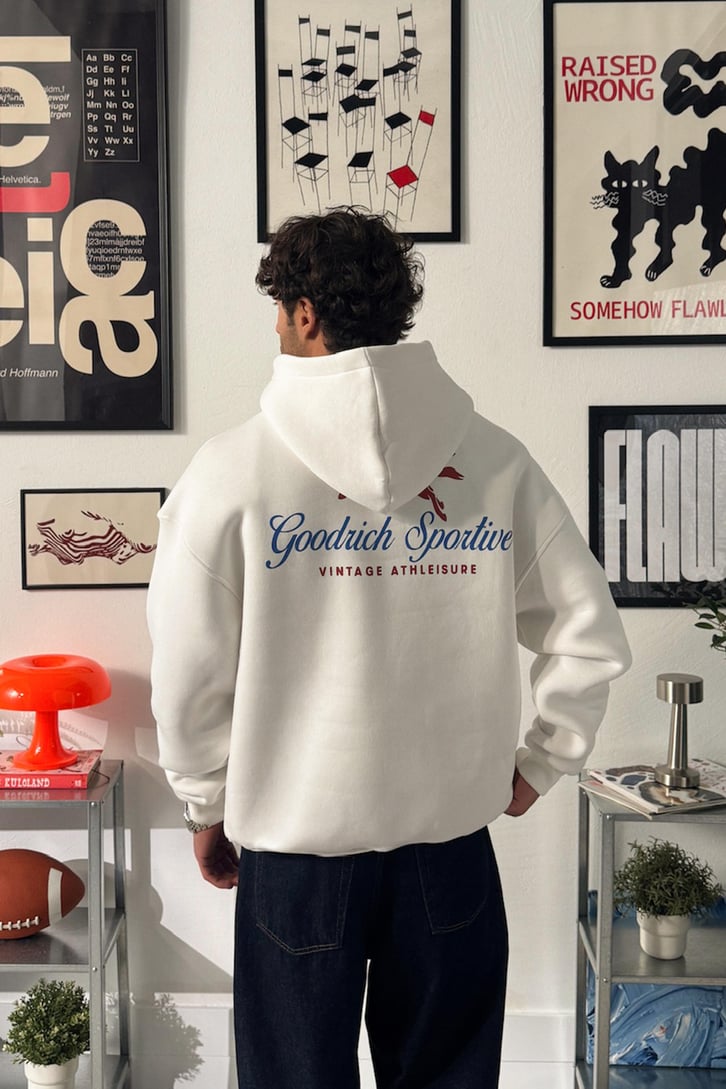 Vintage Baskılı Hoodie