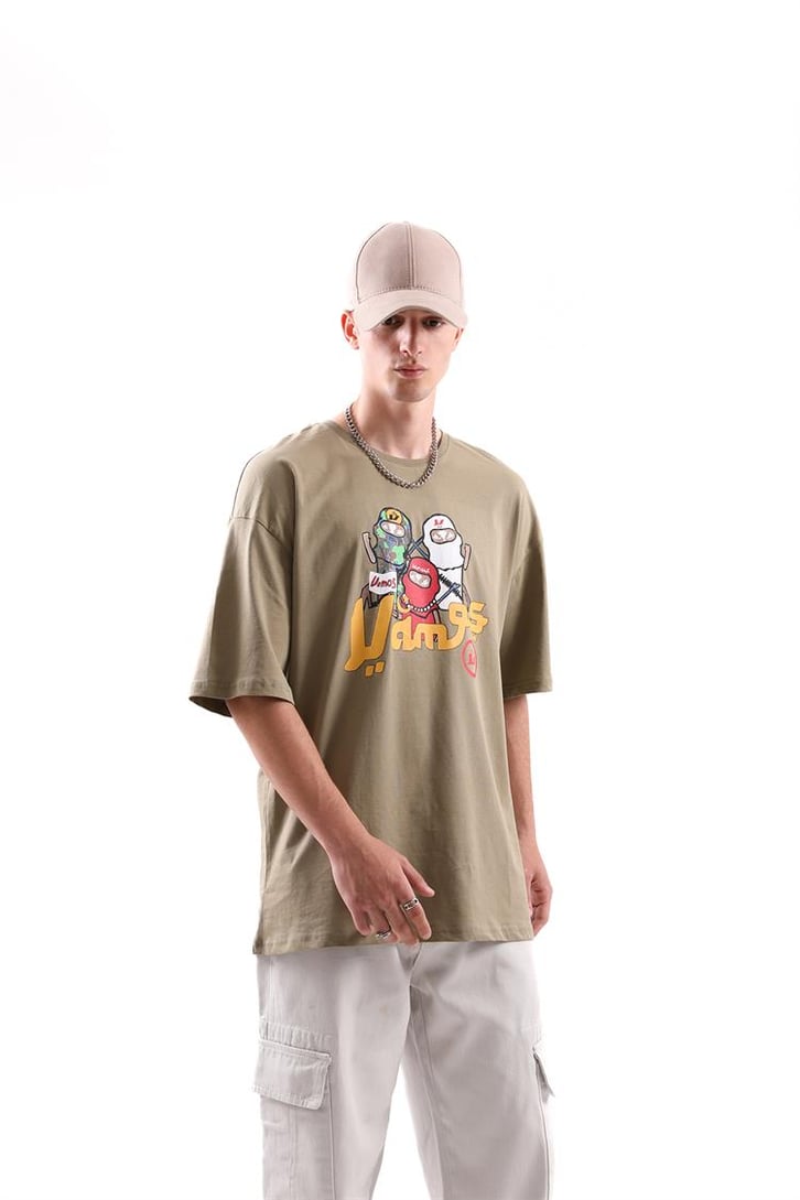 Vms Ninja Baskılı Siyah Tshirt