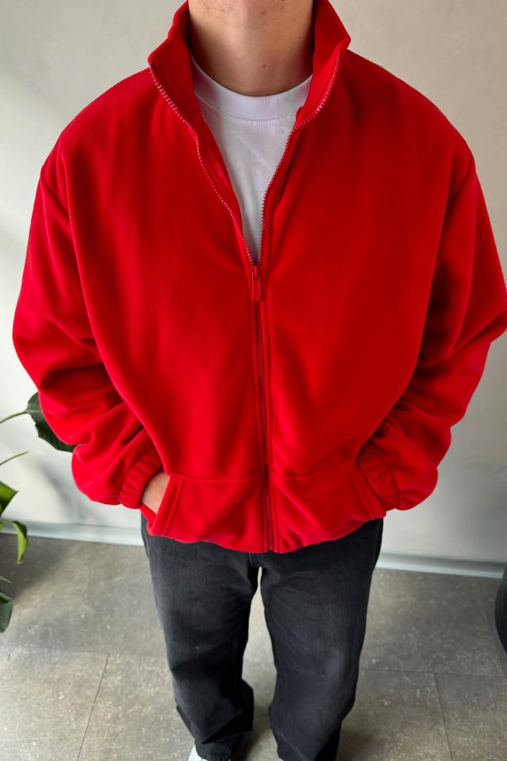 Vn Nakışlı Cep Detay Polo Yaka Sweatshirt