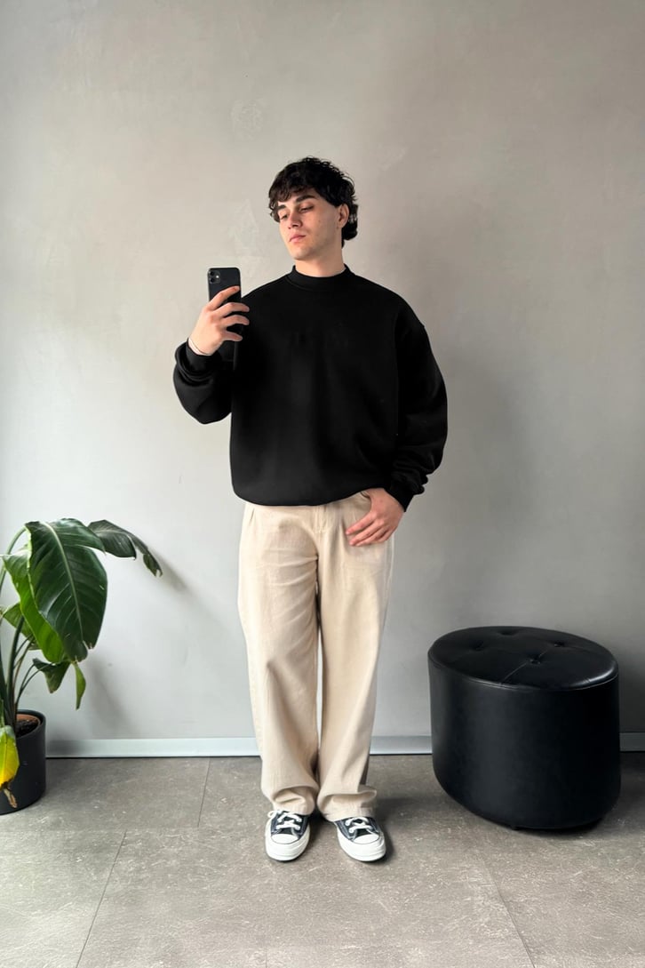 Waste Never Sırt Nakışlı Oversize Sweatshirt