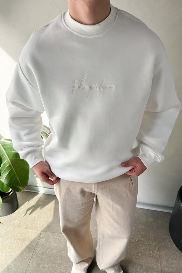 Waste Never Sırt Nakışlı Oversize Sweatshirt
