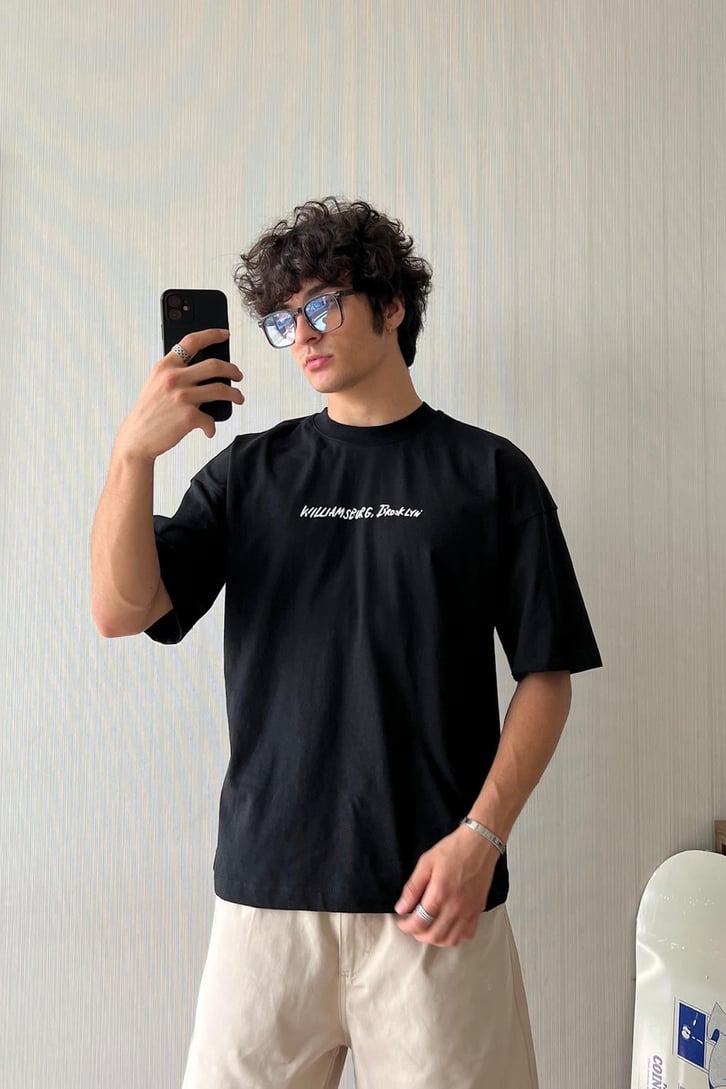 WB Brooklyn Baskılı Oversize Tişört