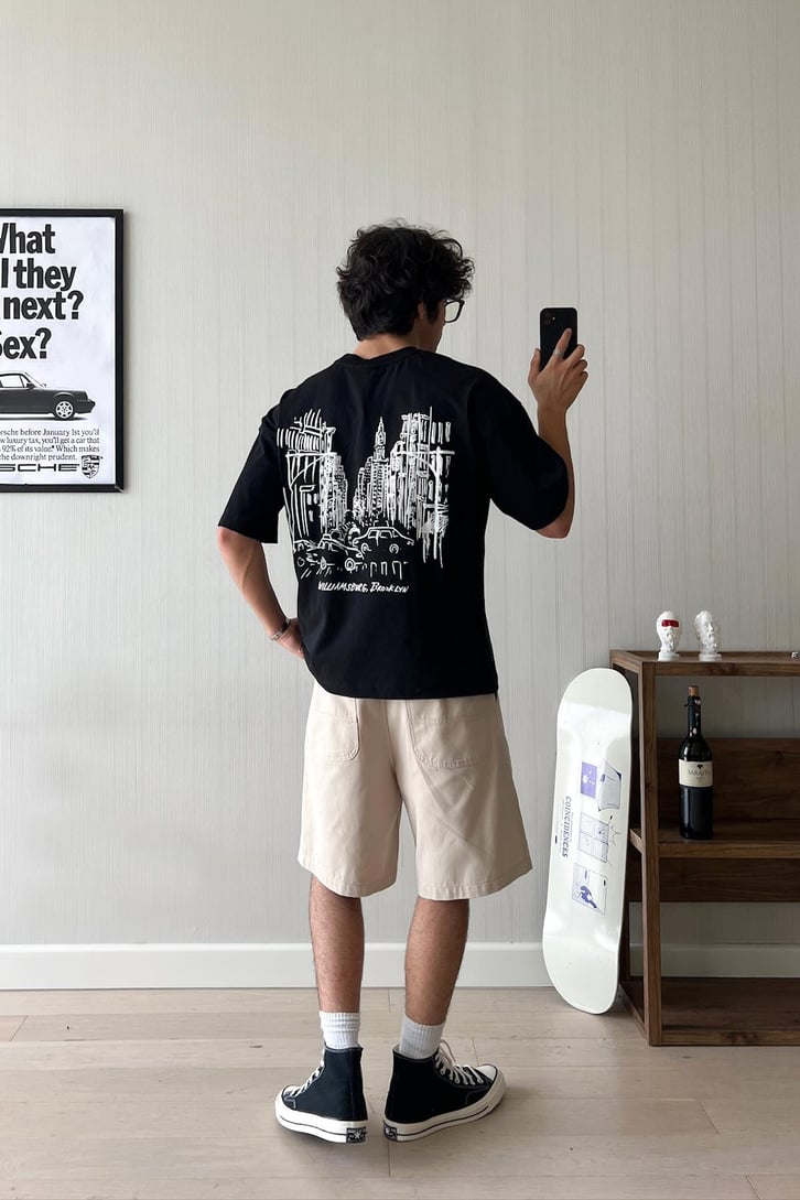 WB Brooklyn Baskılı Oversize Tişört