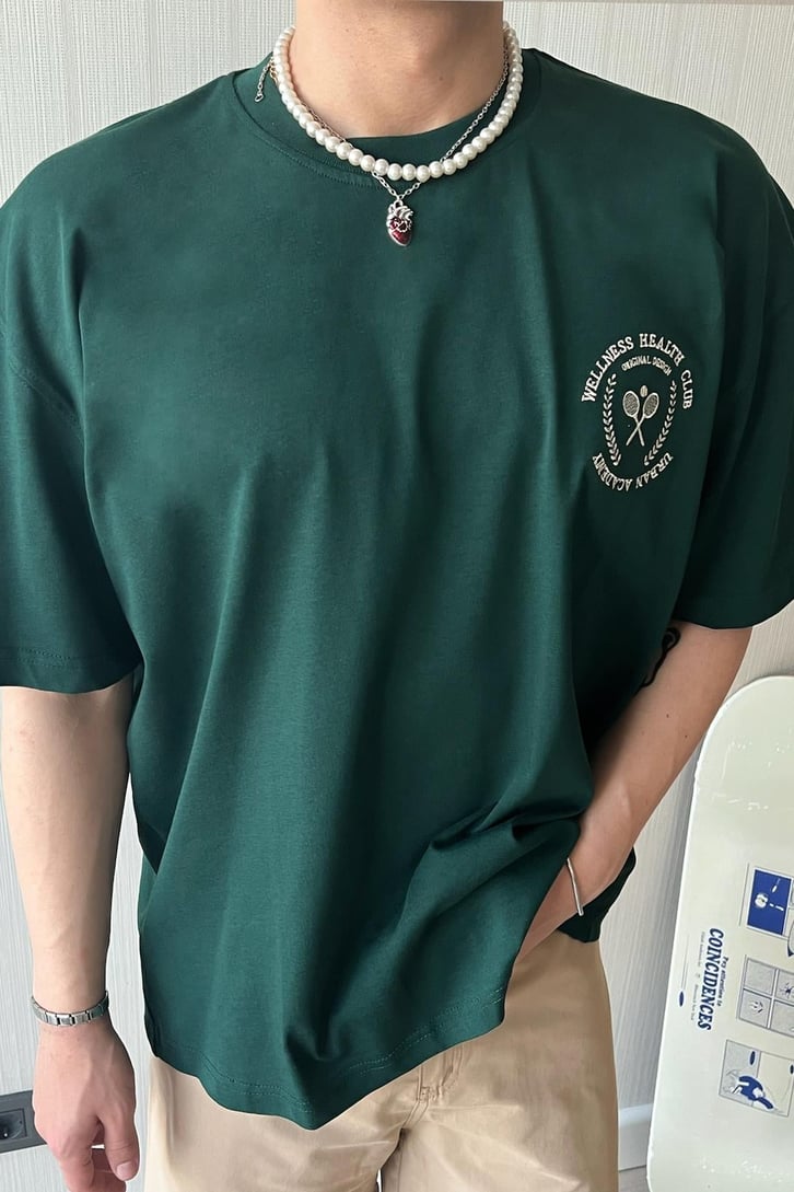Wellness Club Nakışlı Oversize Tişört