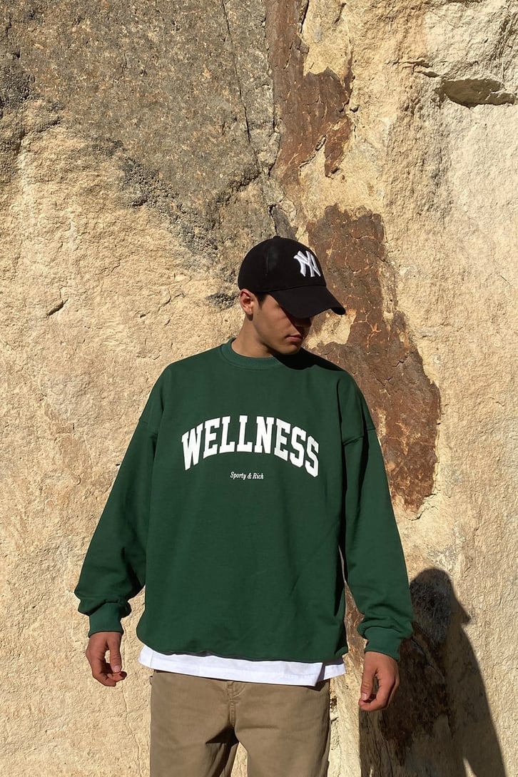 Welness Yeşil Oversize Sweatshirt