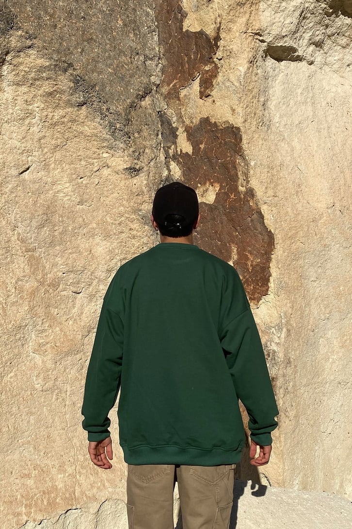 Welness Yeşil Oversize Sweatshirt