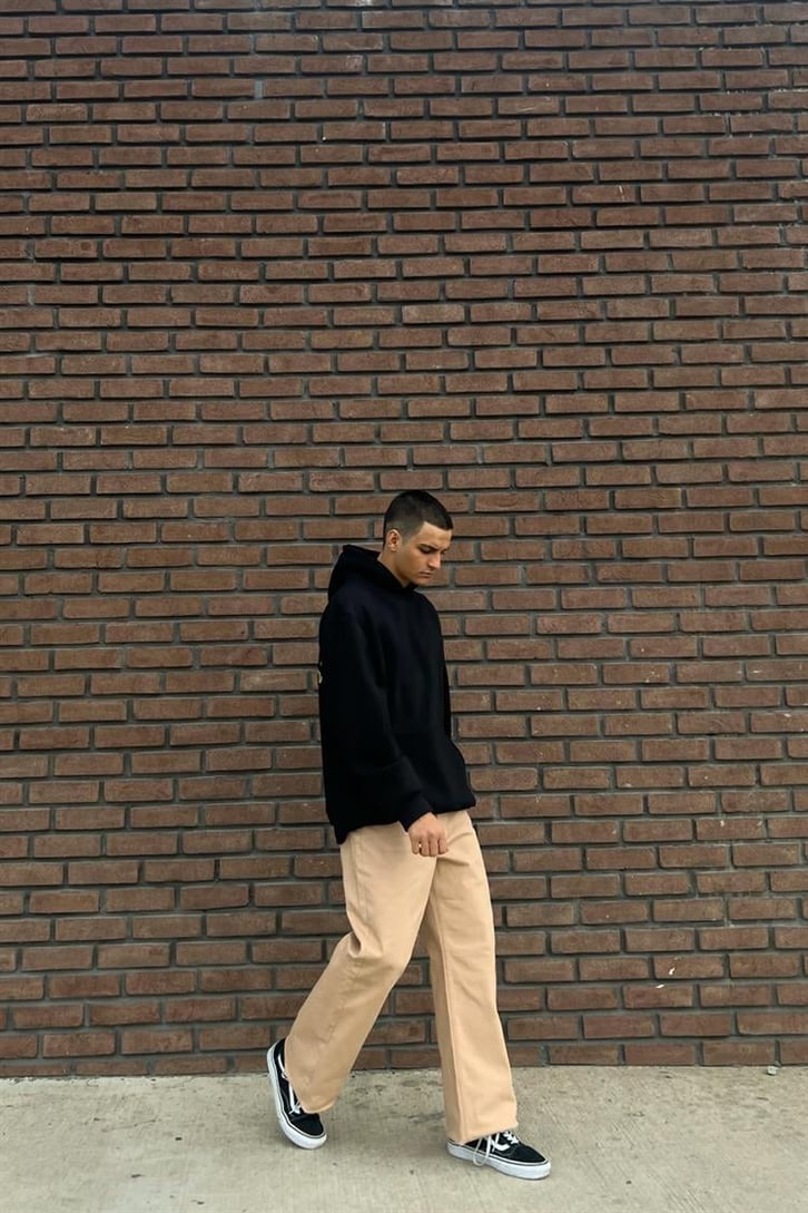 Worldwide Bear Sırt Baskılı Siyah İçi Pamuklu Oversize Hoodie