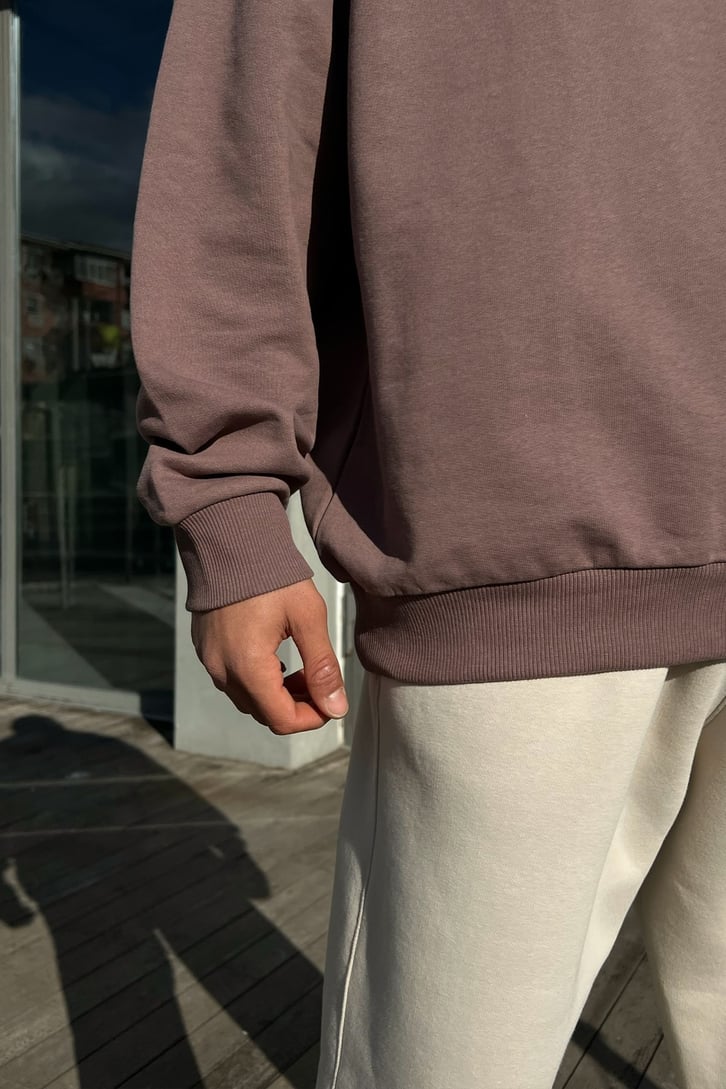 Yaka Detaylı Oversize Sweatshirt