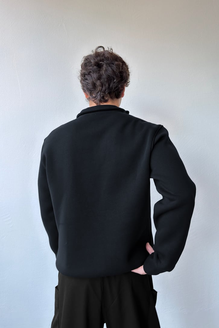 Yarım Fermuarlı Marithe Baskılı Sweatshirt