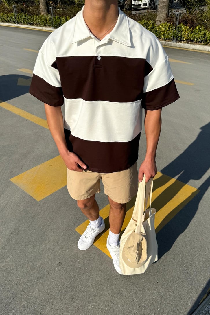 Yarım Patlı Polo Yaka Tişört