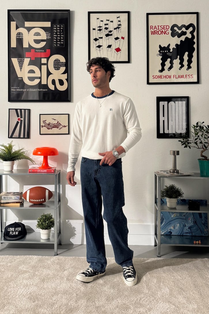 Yıkamalı Baggy Fit Jean