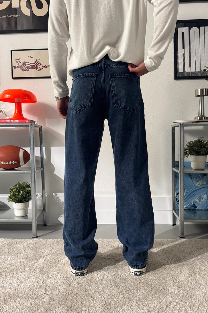 Yıkamalı Baggy Fit Jean