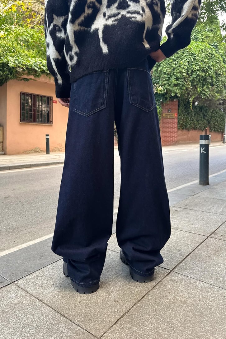 Yıkamalı Baggy Jean
