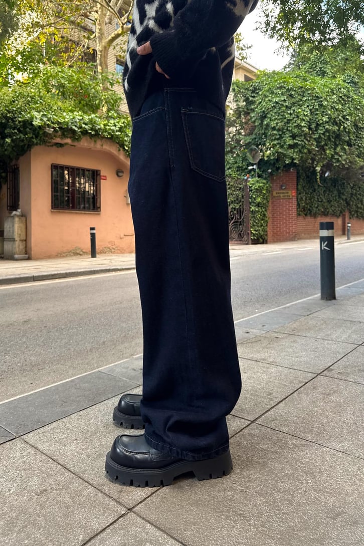 Yıkamalı Baggy Jean