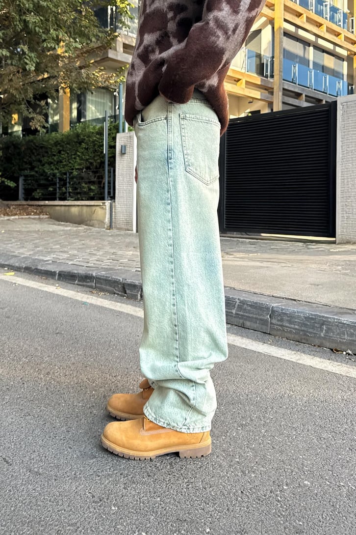Yıkamalı Baggy Jean