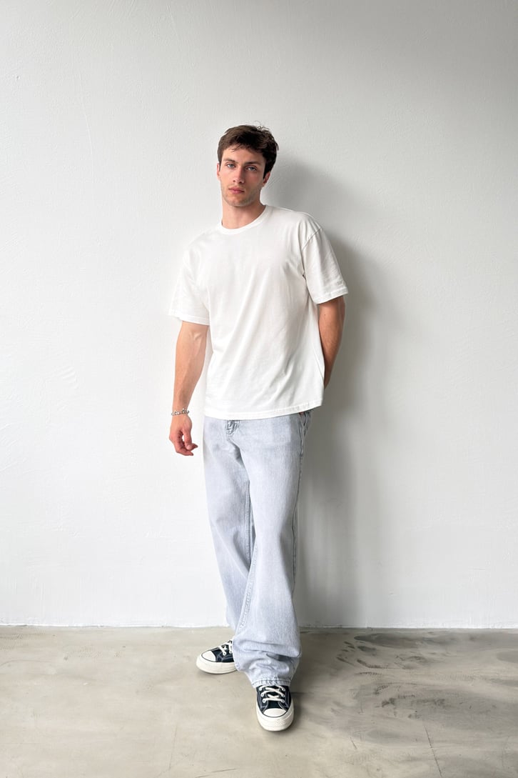 Yıkamalı Baggy Jean