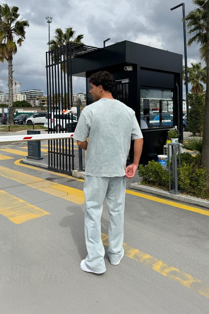 Yıkamalı Ön Dikiş Detay Eşofman Altı