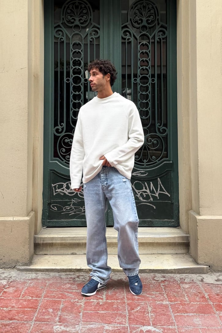 Yırtık Detay Baggy Jean