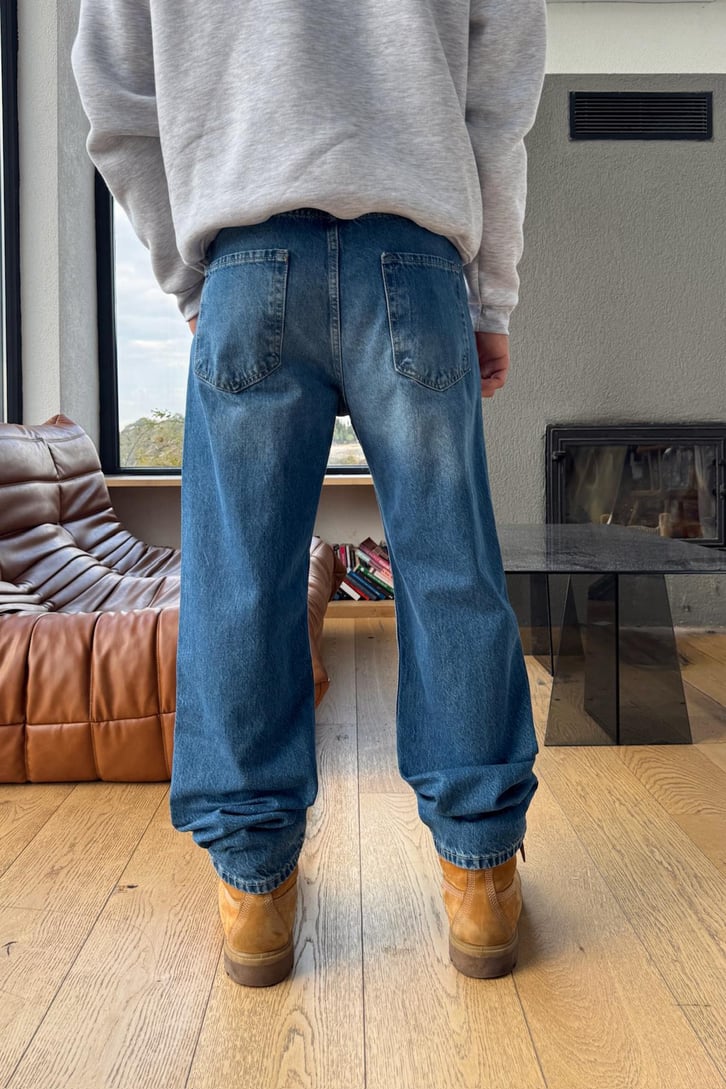 Yırtık Detay Baggy Jean