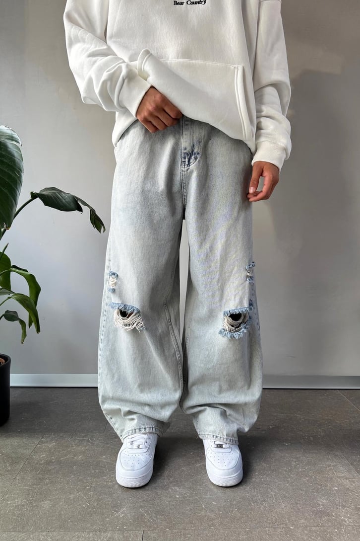 Yırtık Detay Baggy Jean