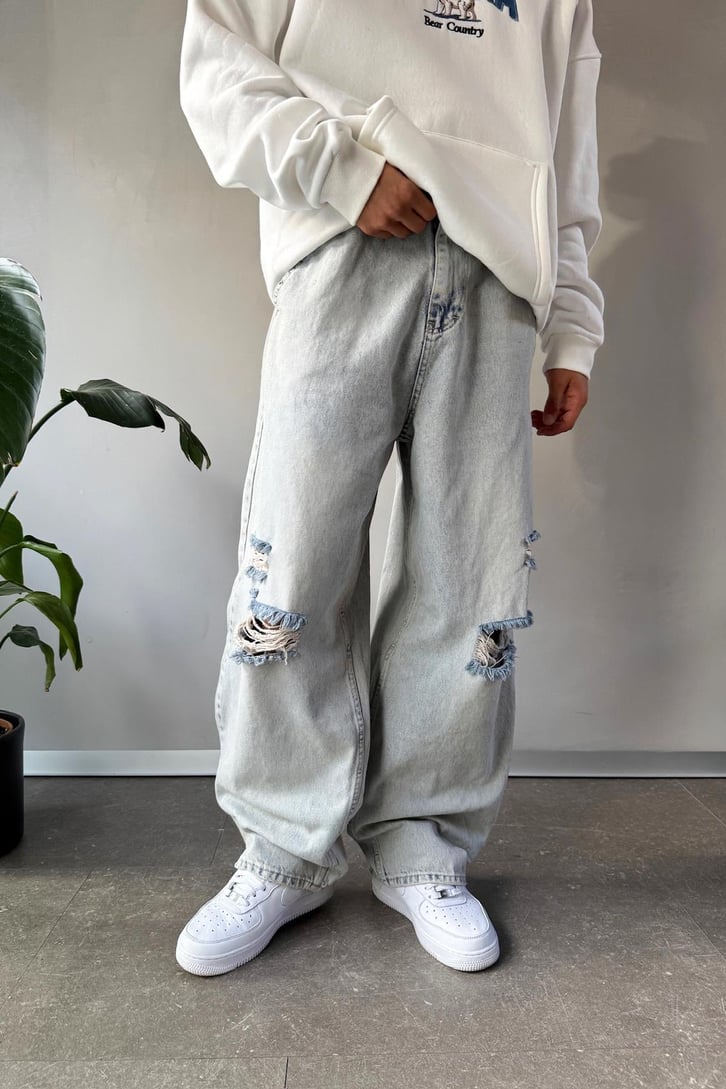 Yırtık Detay Baggy Jean