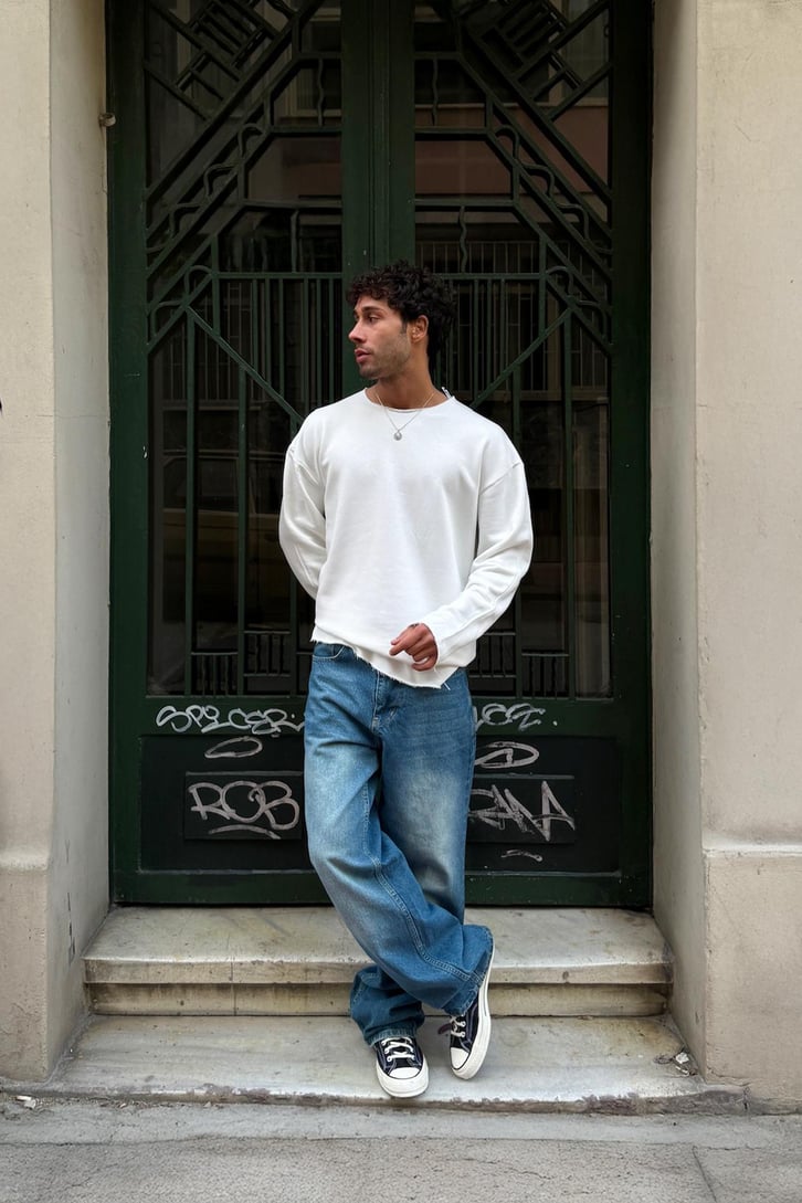 Yırtık Model Basic Sweat