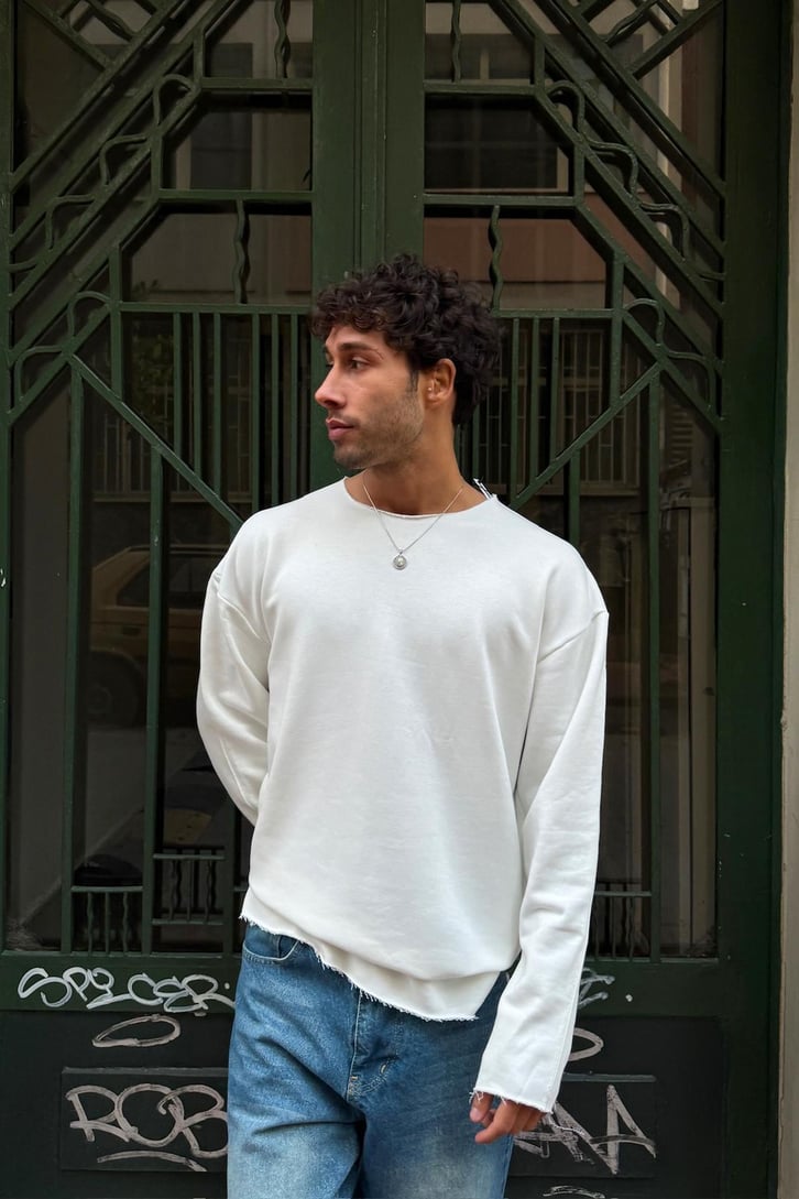 Yırtık Model Basic Sweat