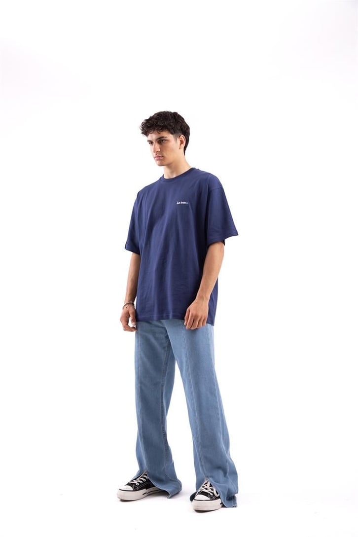 Yırtmaç Detaylı Baggy Jean
