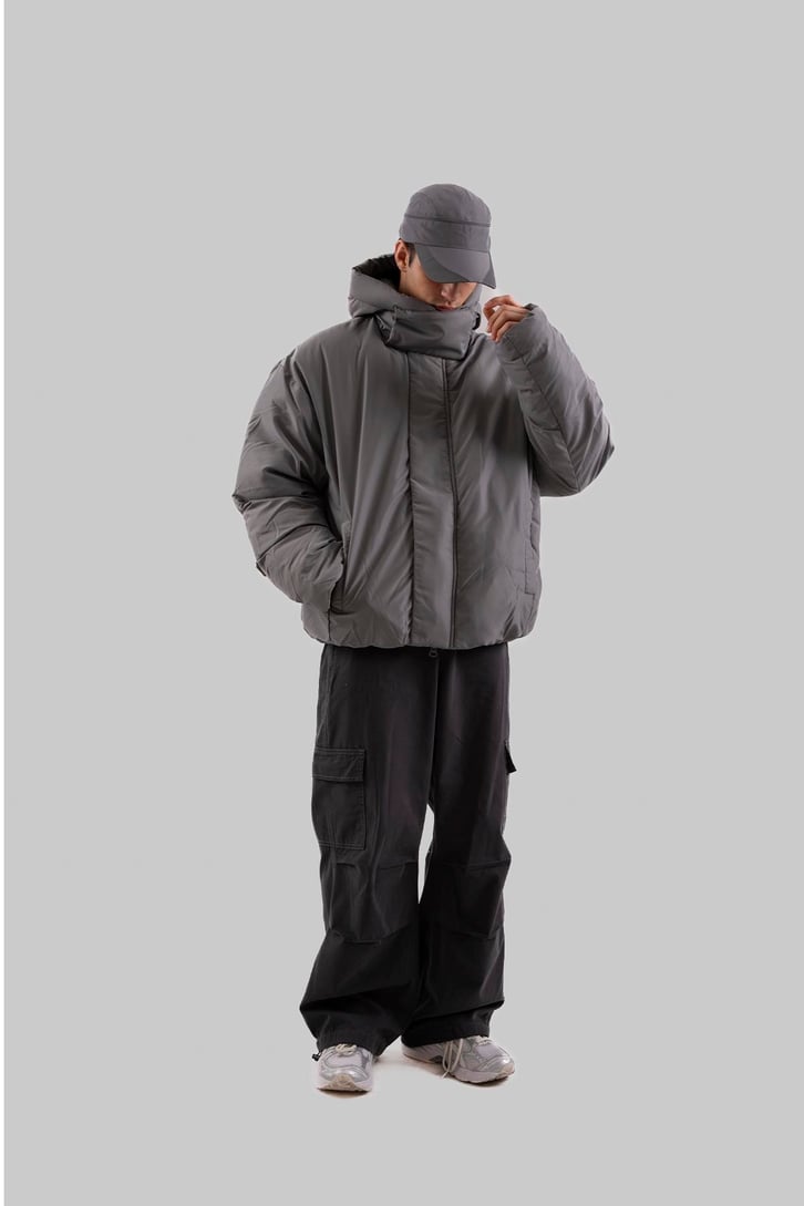 Yüksek Yaka Puffer Mont