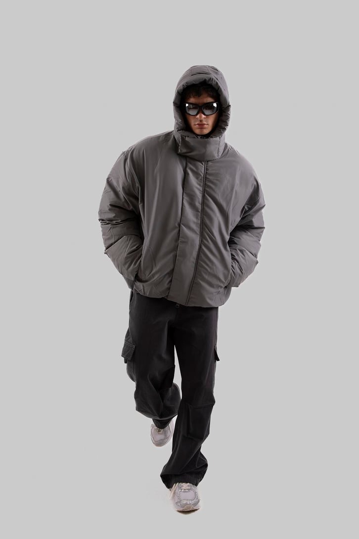 Yüksek Yaka Puffer Mont