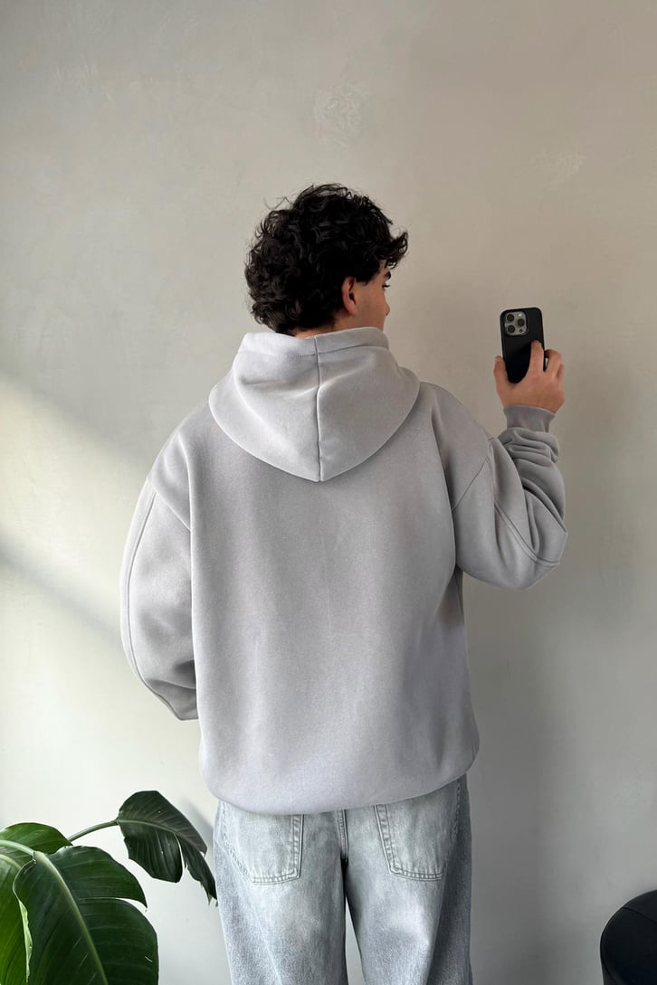 Zip Oversize Basic Sweatshirt