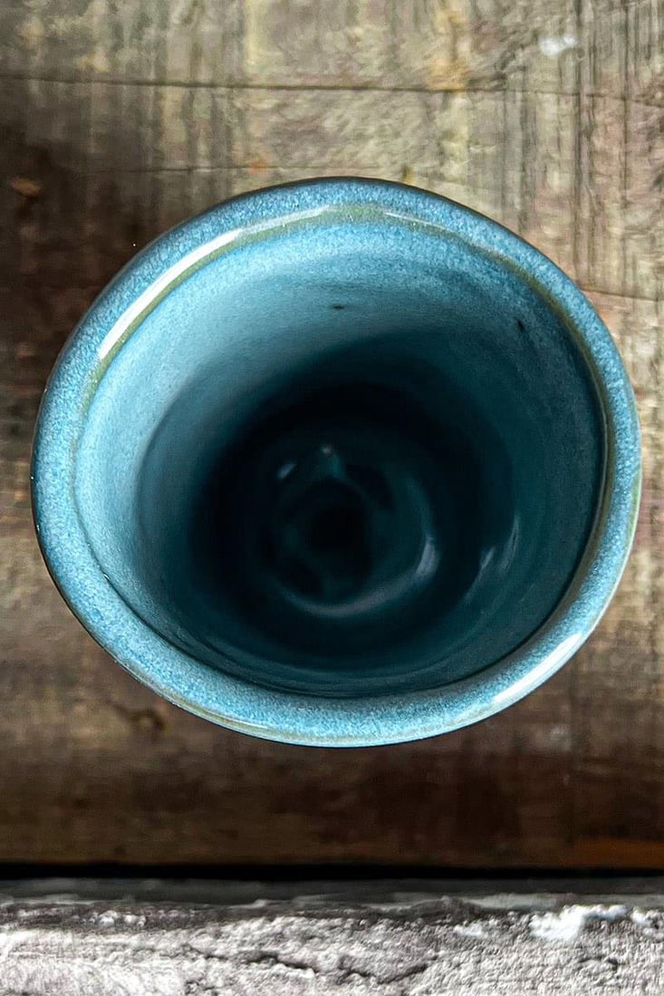 Arktik El Yapımı Seramik Oval Double Espresso Kahve Bardağı