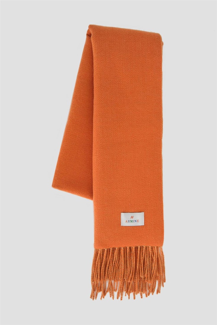 Armine Püsküllü Atkı Oranj 