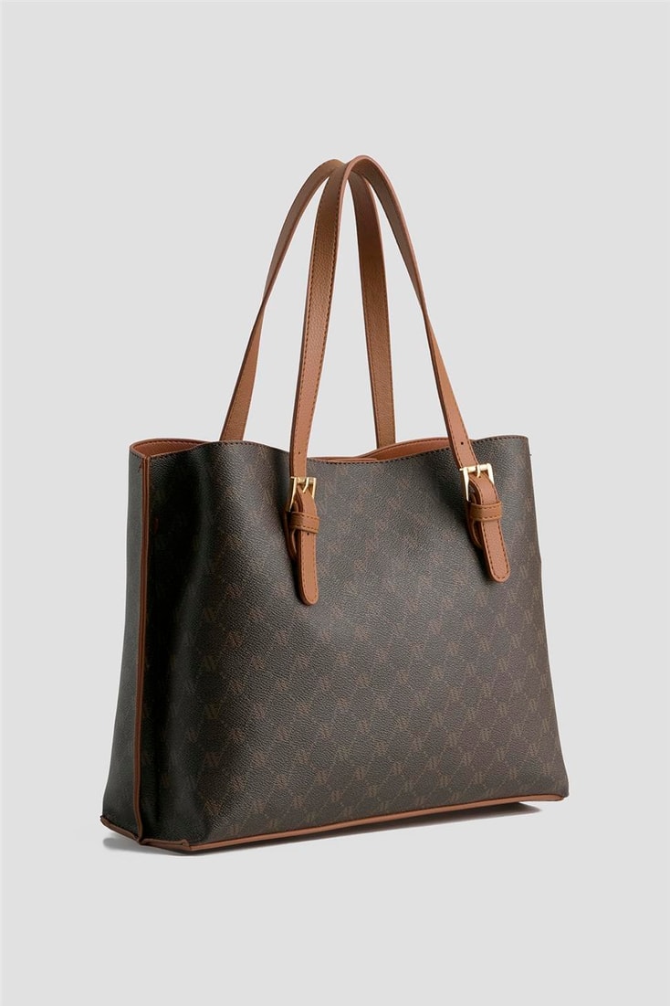 Armine Çanta Noktalı 25YD7421 Kahverengi