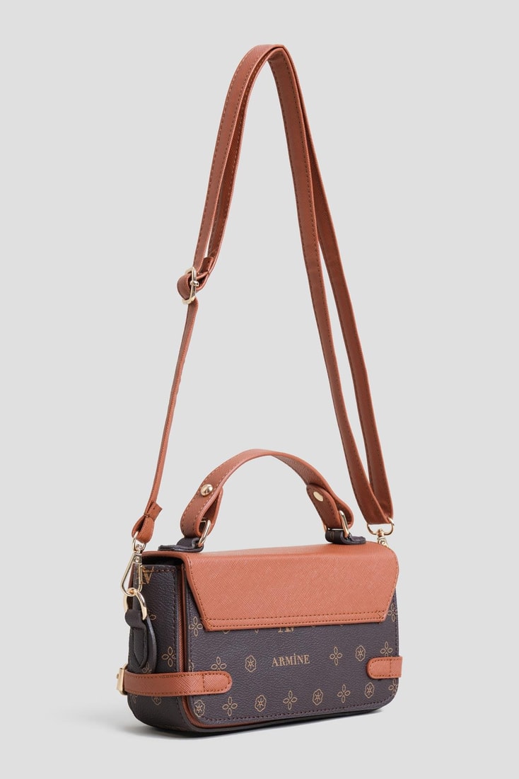 Armine Çanta Baskılı 25YD7359 Kahverengi