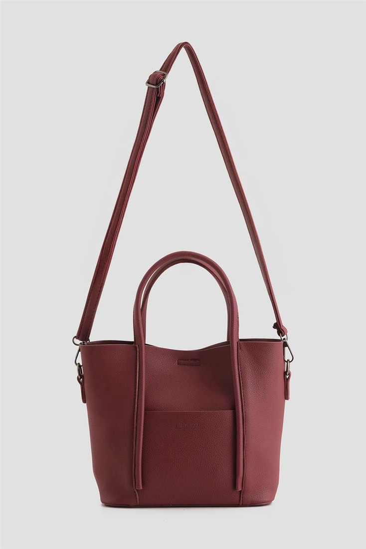 Armine Pia Deri Çanta 25YD7398 Bordo