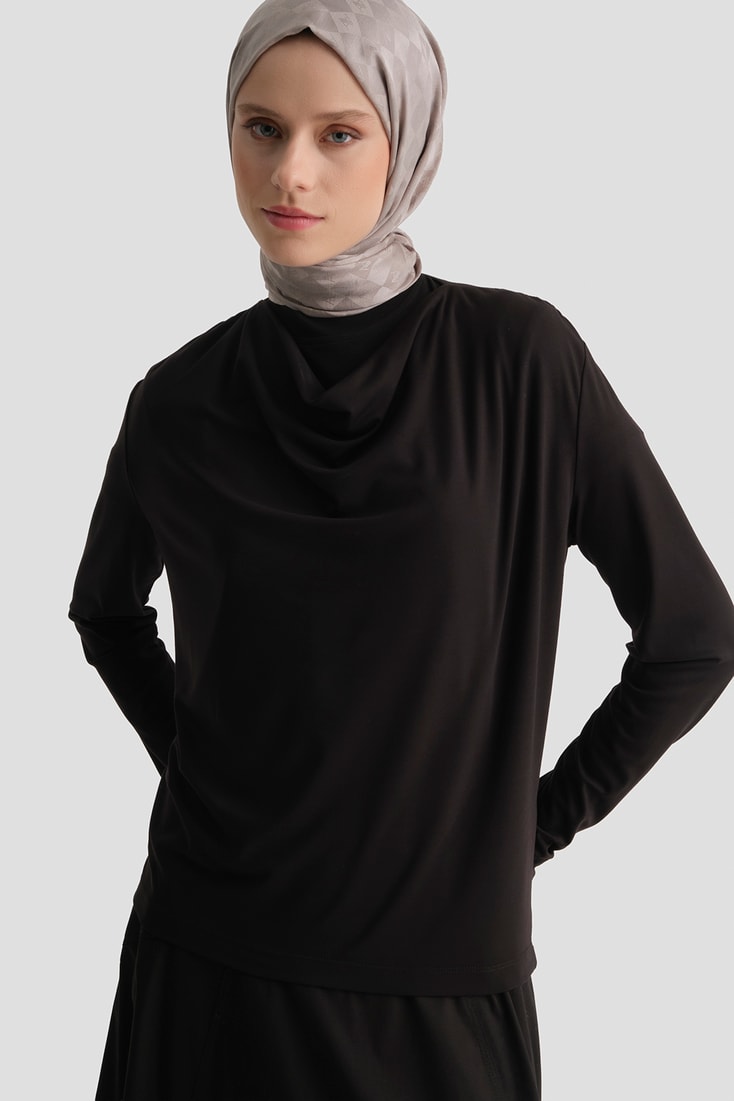 Armine Degaje Örme Badi Siyah