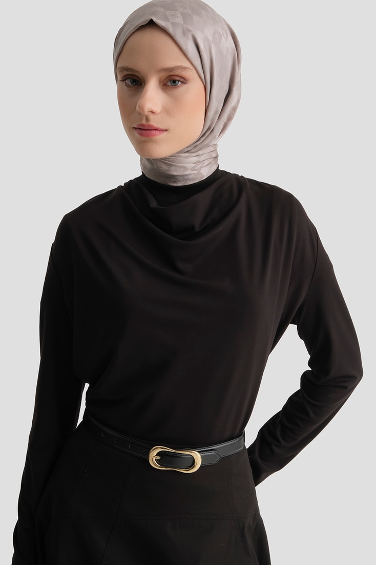 Armine Degaje Örme Badi Siyah