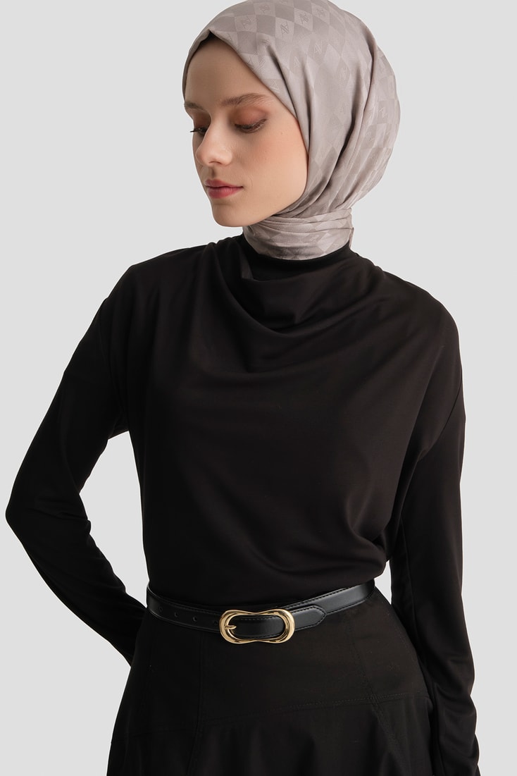 Armine Degaje Örme Badi Siyah