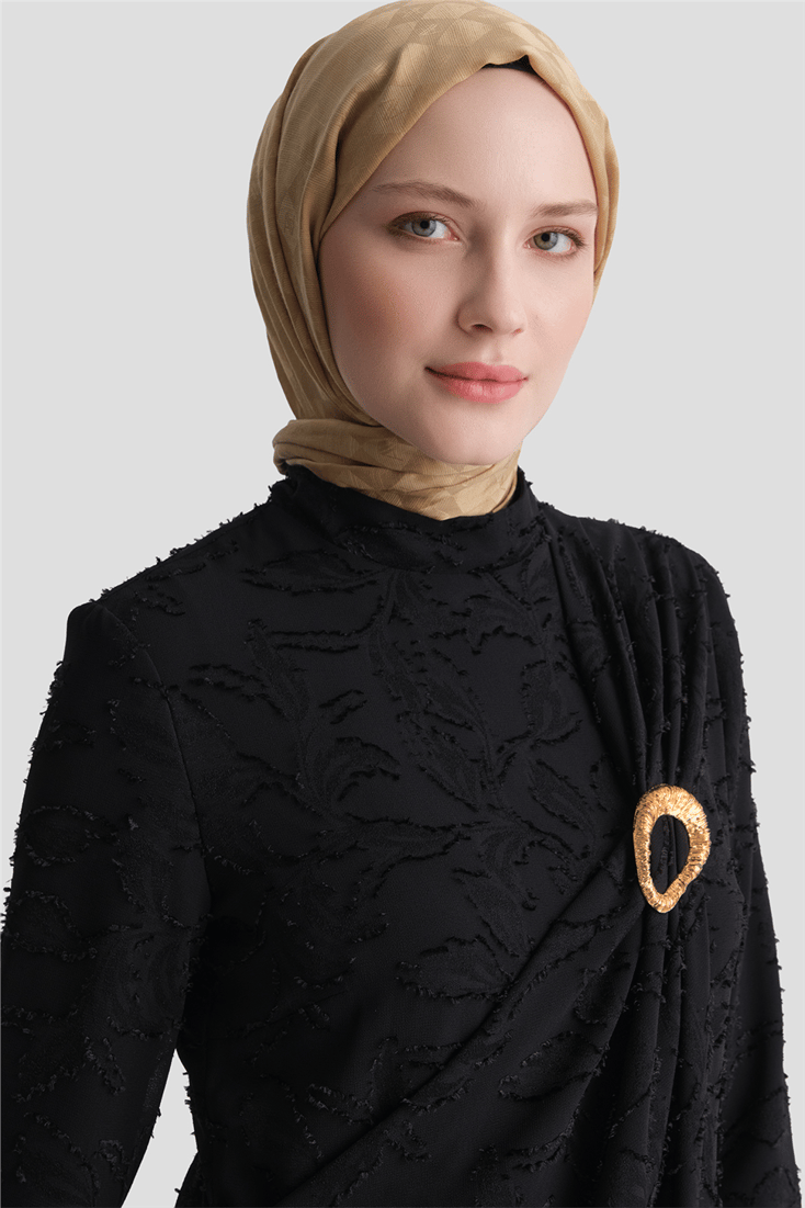 Dantel Abiye Elbise Siyah