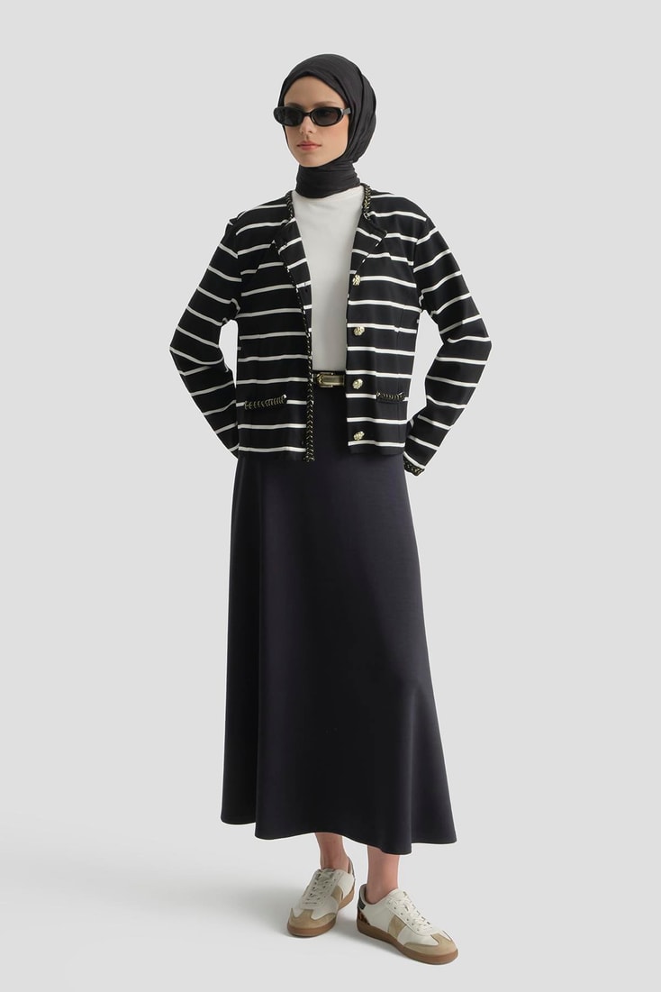 Modal Kloş Etek Siyah