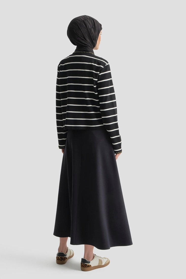 Modal Kloş Etek Siyah