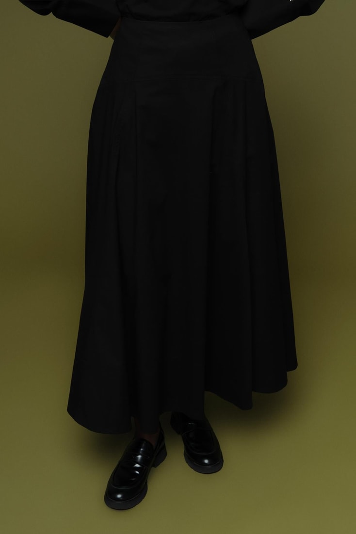 Poplin Etek Siyah